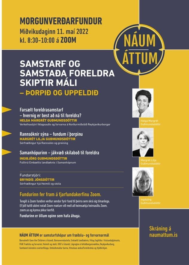 Samstarf og samstaða foreldra skiptir málil