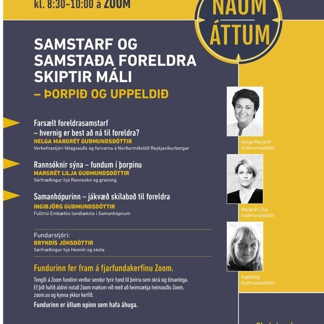 Samstarf og samstaða foreldra skiptir málil