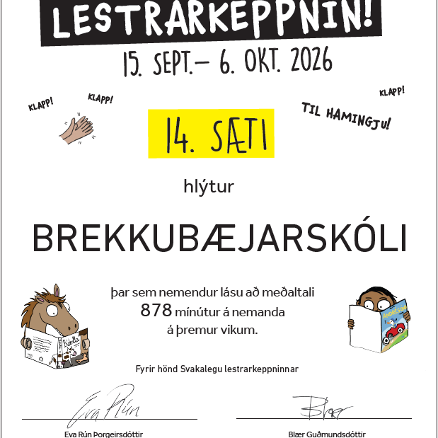 Svakalega lestrarkeppnin 2026 - 14. sæti
