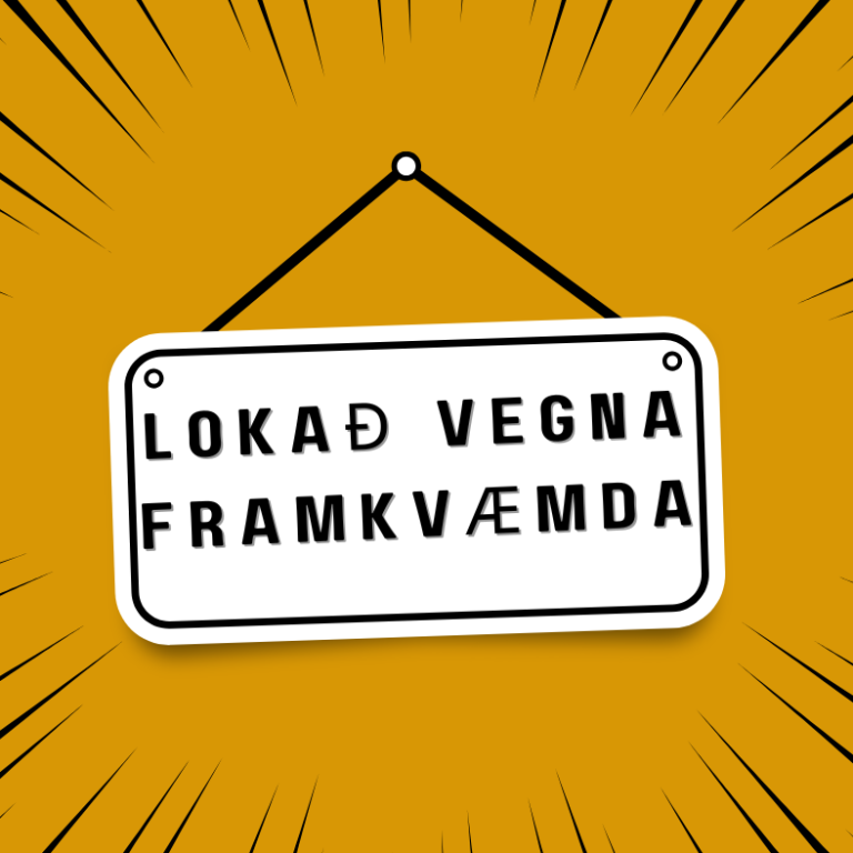 Lokað vegna framkvæmda frá 11.júní.
